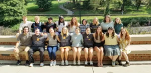 College Scholars posing in front of Ayres Hall